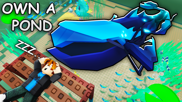 Own a Fish Pond Roblox game pond with fish and decorations